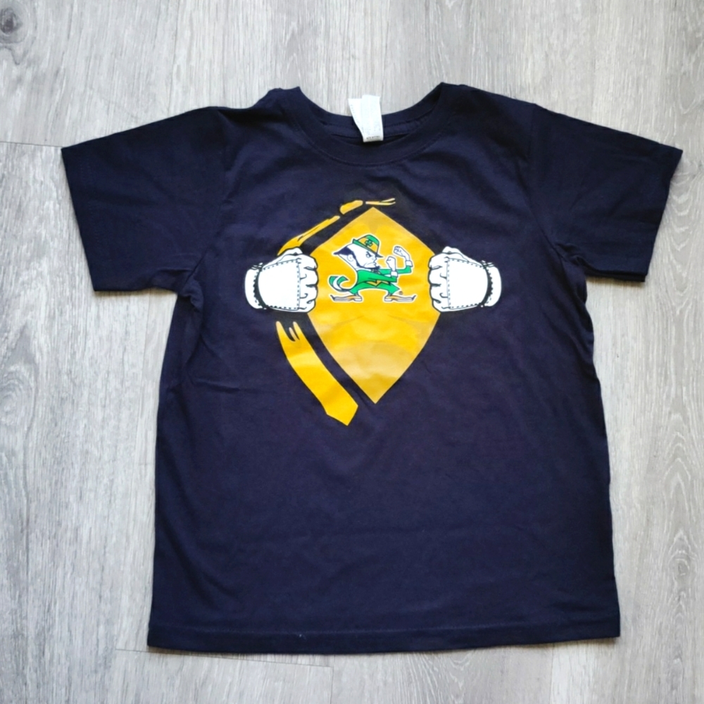 🎉5/$20 NWOT Boys Notre Dame Fighting Irish Celtic Sports Tee